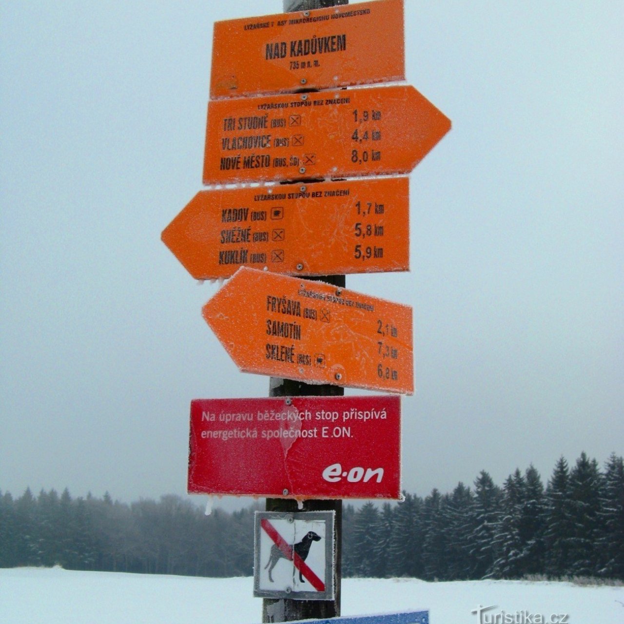 Mikroregion Novoměstsko - rozcestník lyžařských tras
