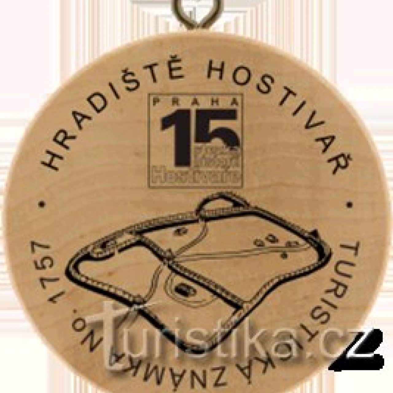 Turistická známka č. 1757 - Hradiště Hostivař