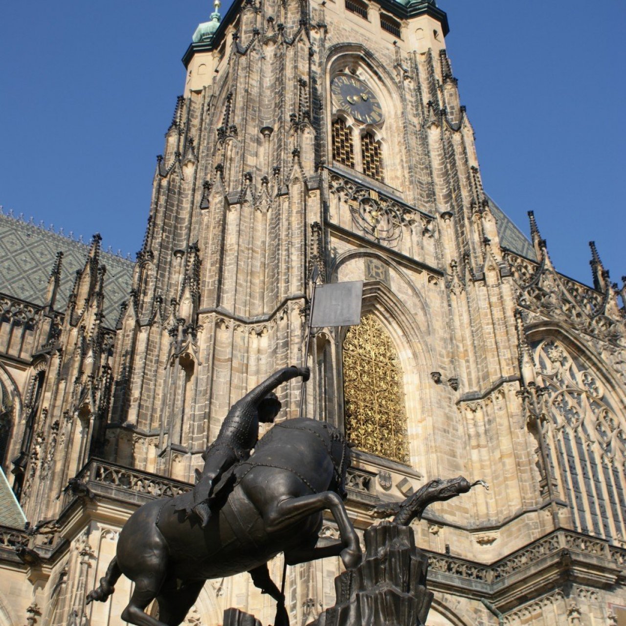 Praha – katedrální zvonice Velká jižní věž (Pražský hrad)