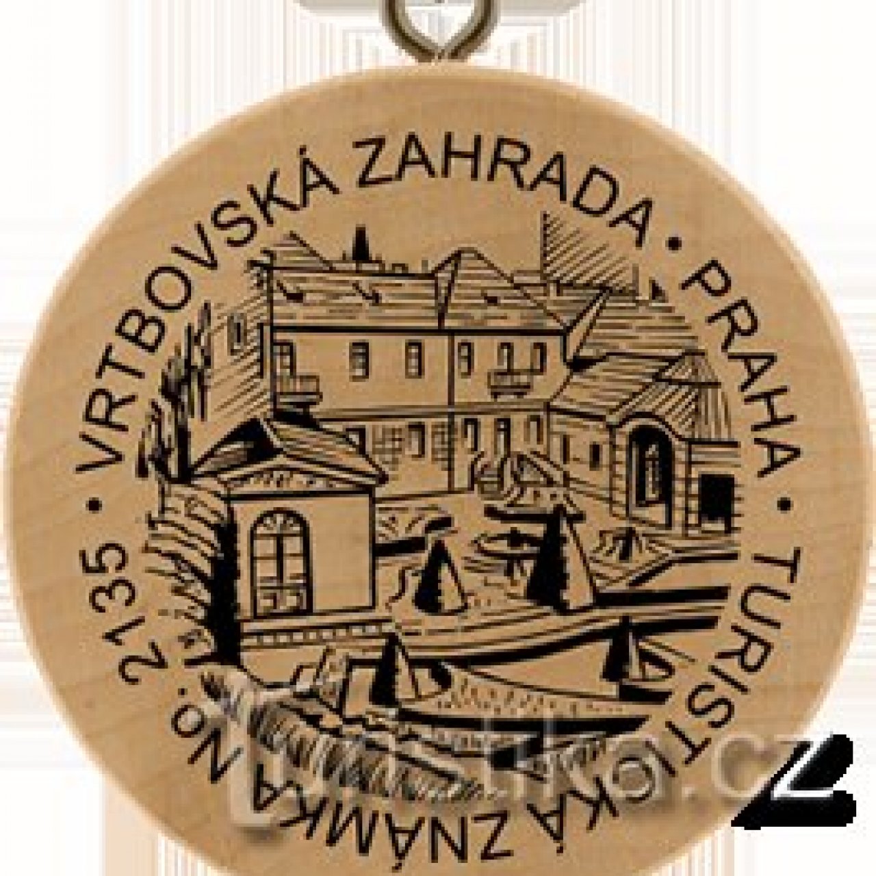 Turistická známka č. 2135 - Vrtbovská zahrada, Praha