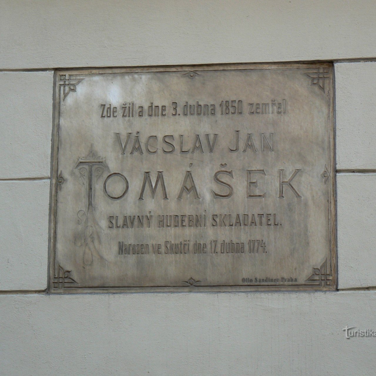 Praha 1 - Tomášská - pamětní desky Václav Jan Tomášek