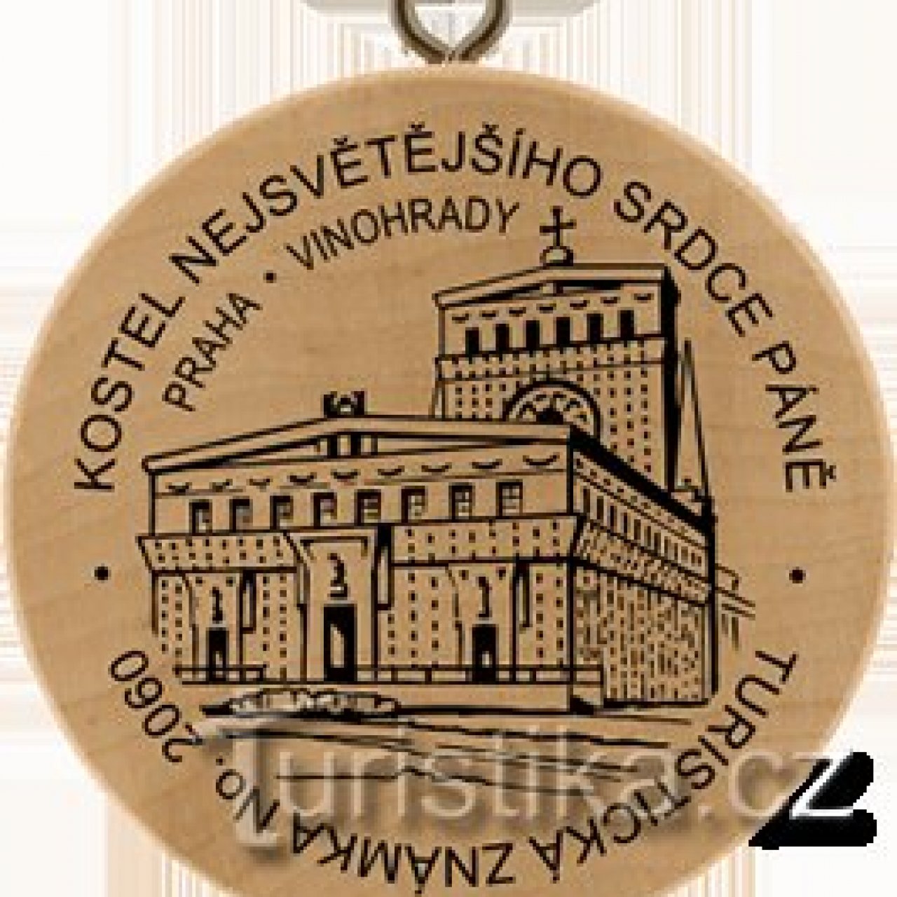 Turistická známka č. 2060 - Kostel Nejsvětějšího Srdce Páně, Praha - Vinohrady