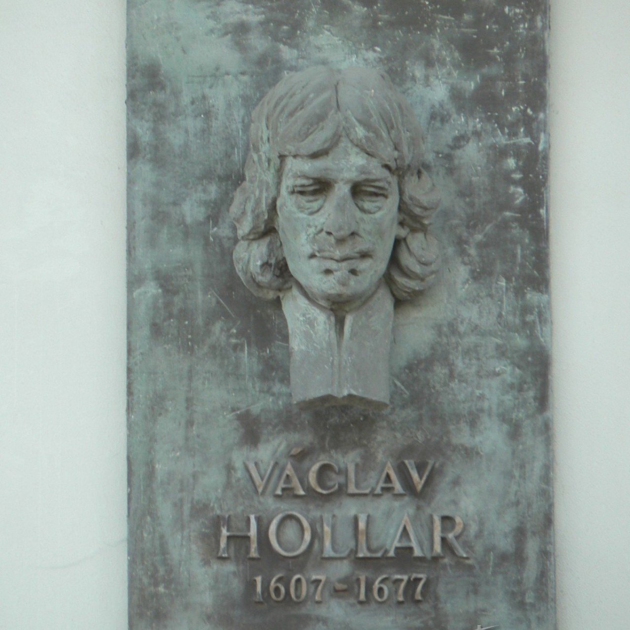 Praha 3 - Hollarovo náměstí - pamětní deska Václav Hollar