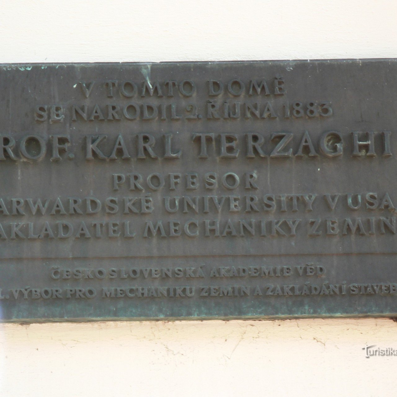 Praha 1 - Thunovská - pamětní deska Karl von Terzaghi