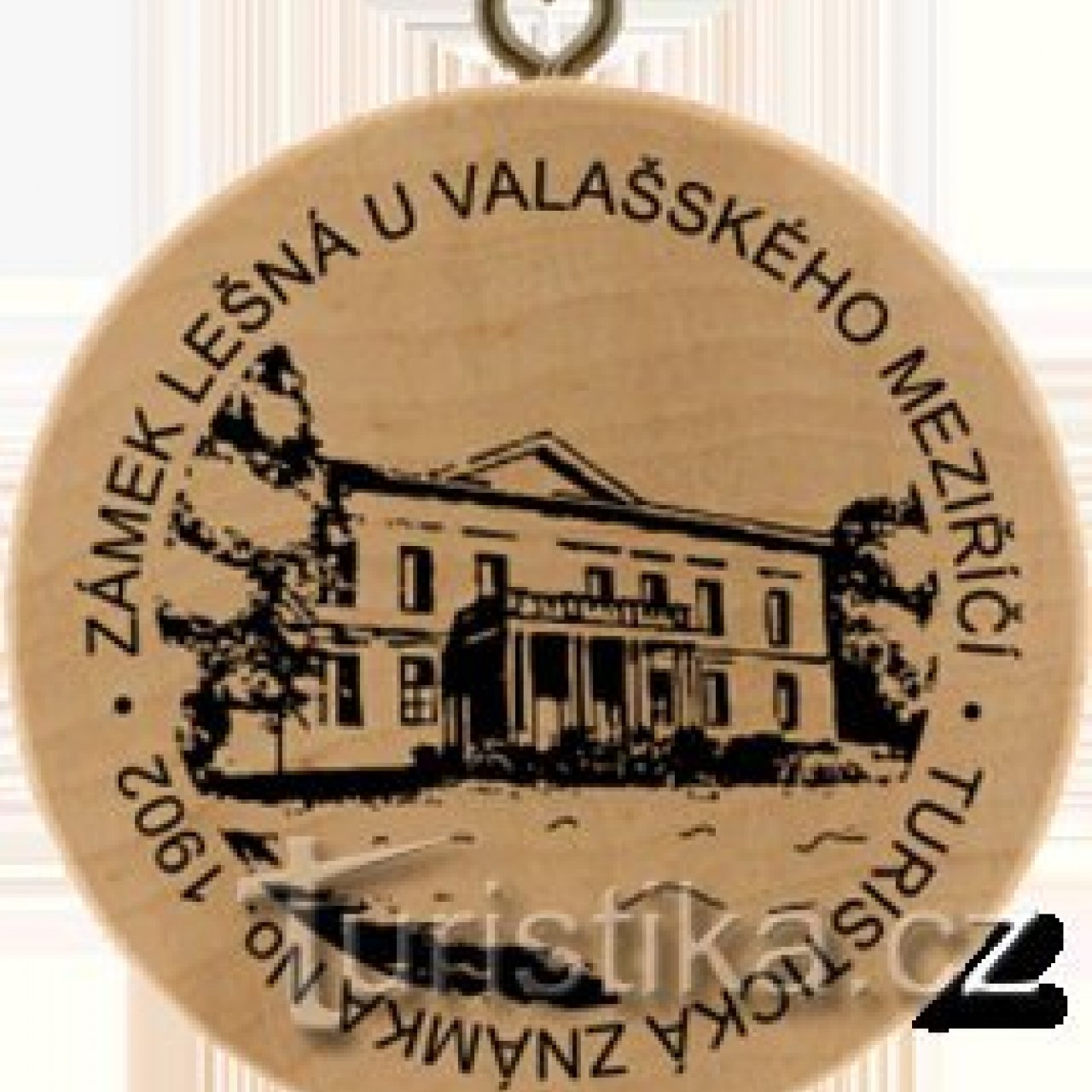Turistická známka č. 1902 - Zámek Lešná u Valašského Meziříčí
